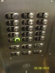 Buttonpanel of the elevator in Cecil Hotel, Los Angeles.