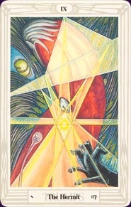 Aleister Crowley's The Hermit, Toth tarot deck.